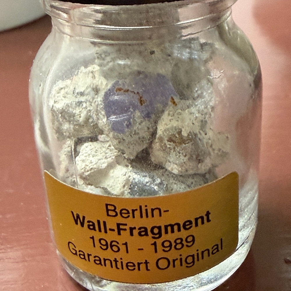 Berlin Wall Fragment Souvenir Jar